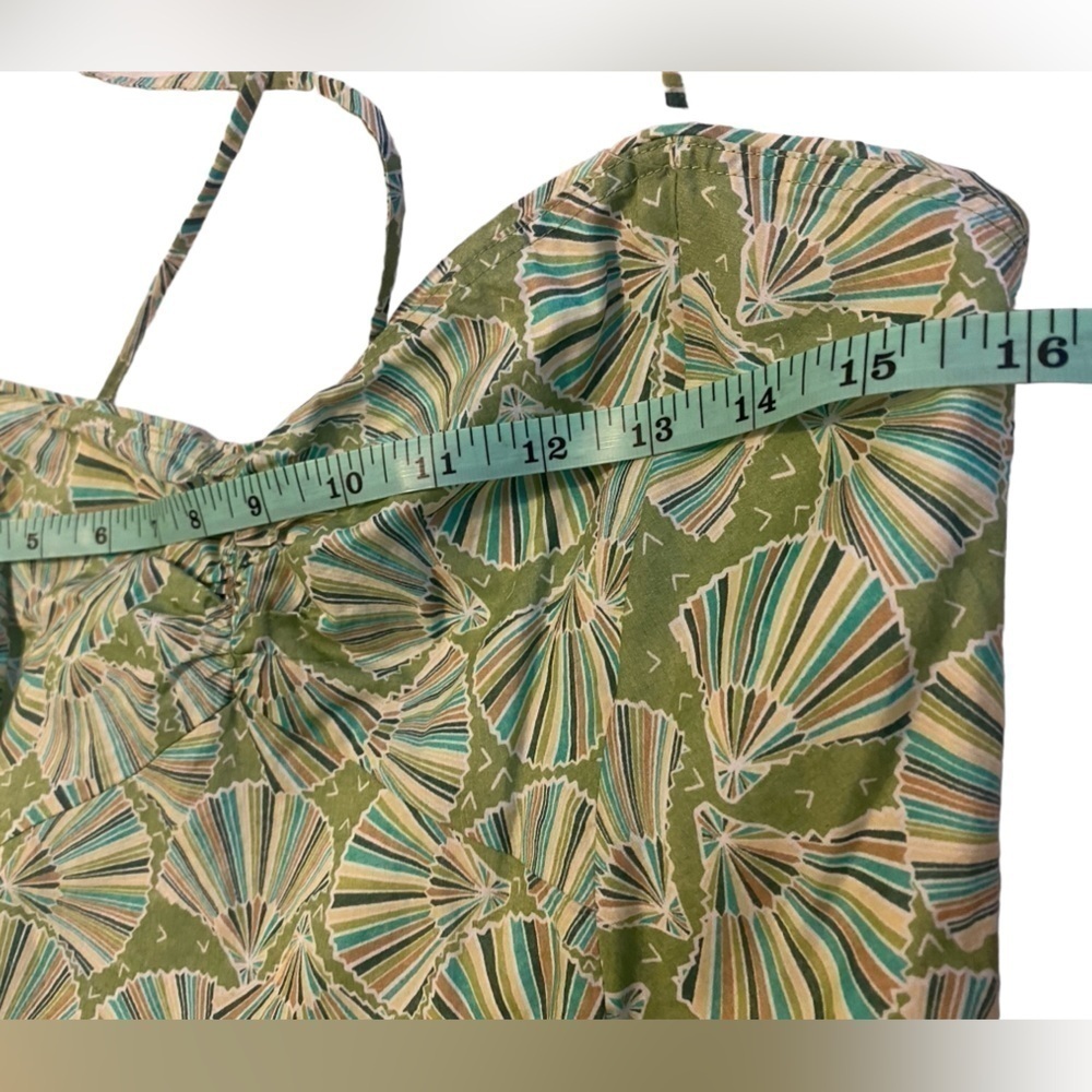 J.Crew Fan print spaghetti strap dress size 8 - Picture 4 of 6